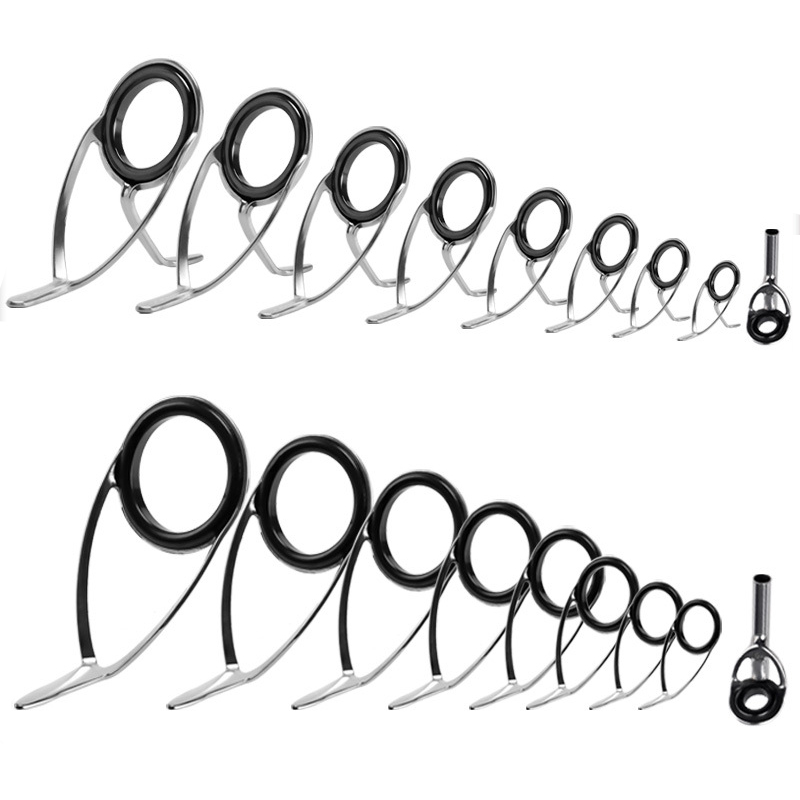 Fishing Rod Guide Replacement - 釣り竿用セラミックリング修理キット,9ユニット