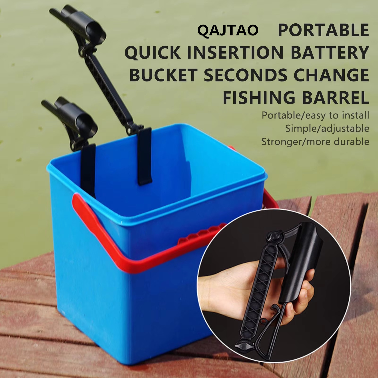 QAJTAO 10-25cm釣り竿ラック、アイスバケツ、魚バ - Fishing Rod Ice のレビューと価格