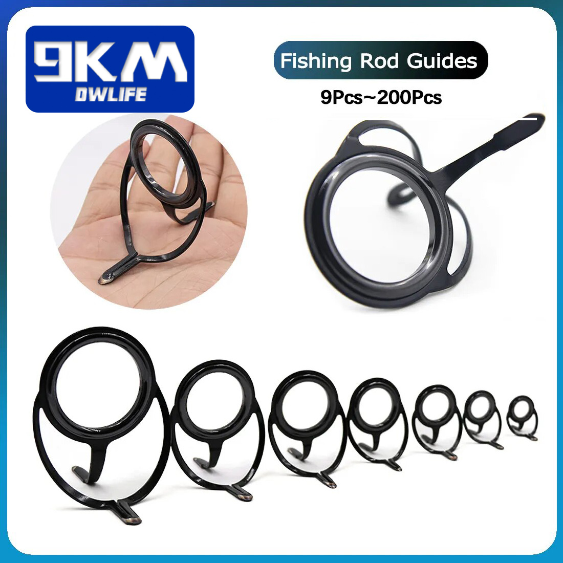 釣竿修理キットスピニングロッドビルディングコンポーネントステ - Fishing Rod Guide Replacement のレビューと価格