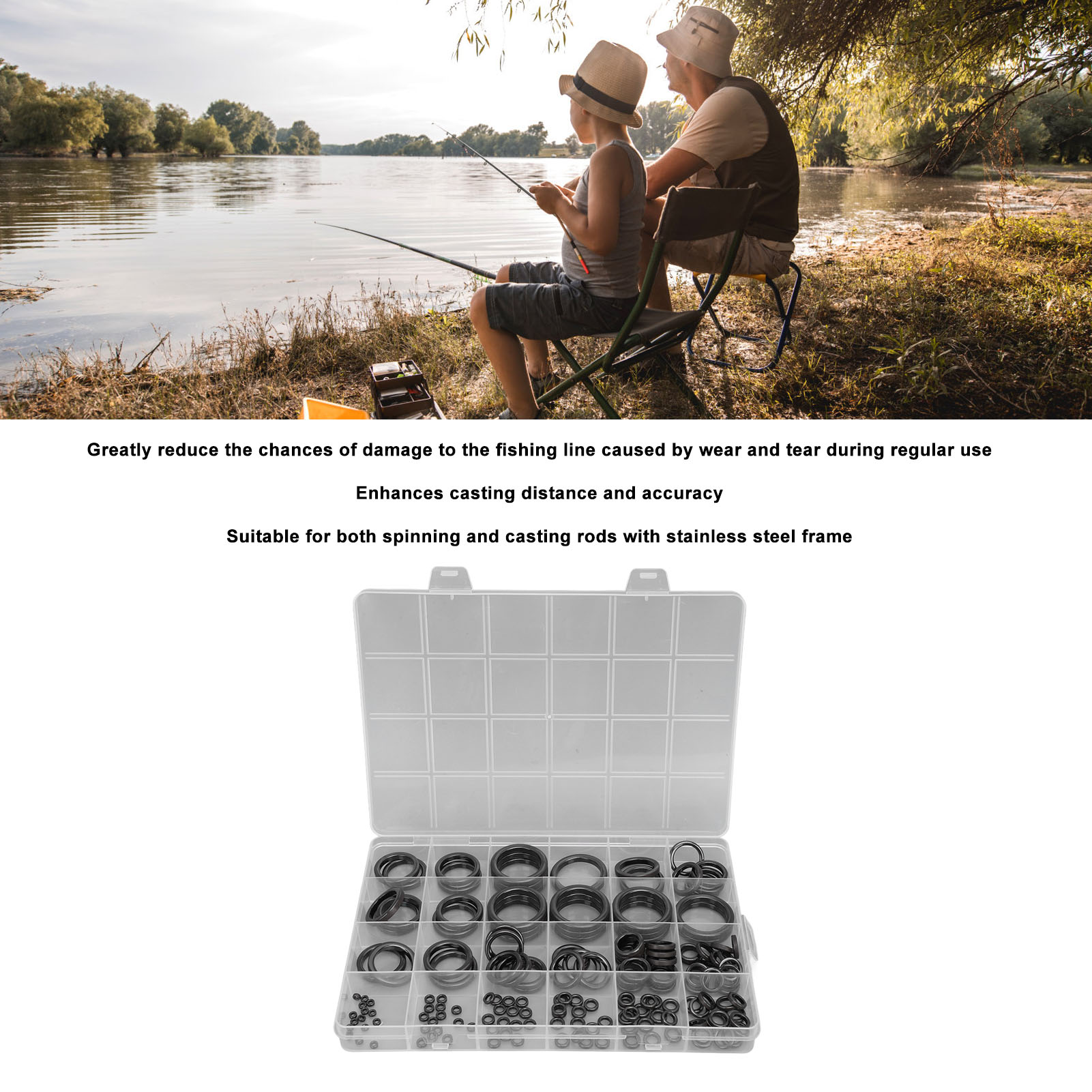 釣り竿ガイド修理キット 釣り竿アイレットガイドリング 釣り竿 - Fishing Rod Guide Replacement のレビューと価格