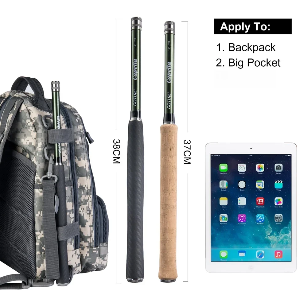 Goture 12FT クラシックテンカラフライフィッシング - Fishing Rod Carbon Fiber のレビューと価格
